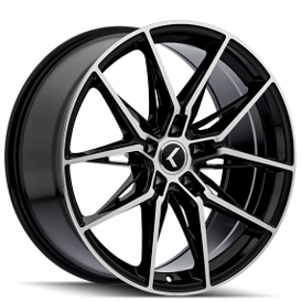 20" Kraze Wheels 196 Evolve Gloss Black Machined Rims