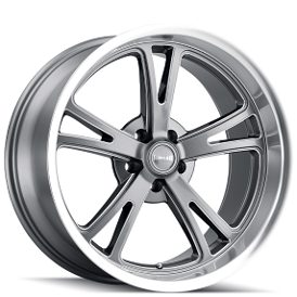17" Ridler Wheels 606 Grey with Milled Spokes and Diamond Lip Rims 