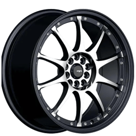 16" Revolution Racing Wheels RR32 Machined with Black Lip Rims