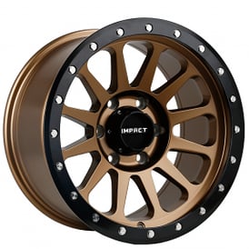 17" Impact Off-Road Wheels 884 Bronze with Black Bead Rims