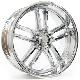 18" Resto Wheel Co R103 Maverick Milled Window and Chrome Plated Rims 