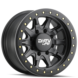 20" Dirty Life Wheels DT-2 9304 Matte Black with Simulated Beadlock Ring Off-Road Rims
