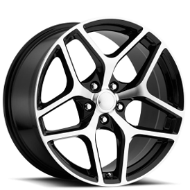 20" Chevy Camaro Wheels FR 27F Black Machine Face Flow Formed OEM Replica Rims
