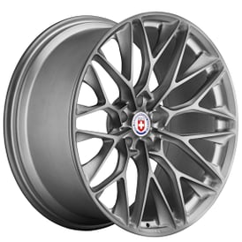 24" Staggered HRE Wheels P200 Frozen Dark Clear Monoblock Forged Rims