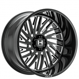 24" Hostile Wheels H131 Syclone Black Milled Off-Road Rims