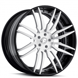 20" Forgiato Wheels Sedici-ECL White Face with Black Lip Forged Rims 