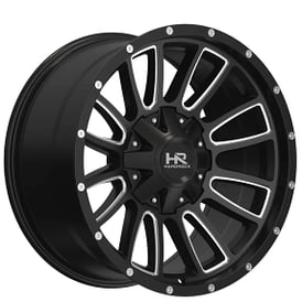 20" Hardrock Wheels H717 Tactical Gloss Black Milled Off-Road Rims