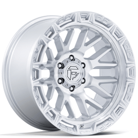20" Fuel Wheels FC890 Rail Gloss Silver with Machined Face Off-Road Rims