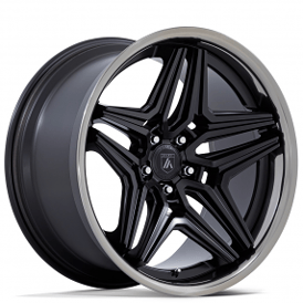 22" Asanti Wheels ABL-46 Duke Satin Black with DDT Lip Rims