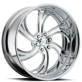 24" U.S. Mags Forged Wheels Cheyenne 6 US414 Polished Tuckin Series Rims