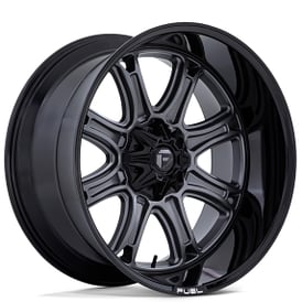 22" Fuel Wheels FC853 Darkstar Matte Gunmetal with Black Lip Off-Road Rims