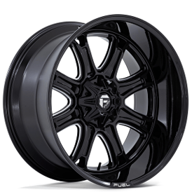 24" Fuel Wheels FC853 Darkstar Gloss Black Milled Off-Road Rims