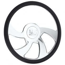 U.S. Mags Custom Steering Wheel Desperado Half-Cut Chrome