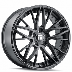 18" Touren Wheels TR93 3293 Satin Black with Black Rivet Rims