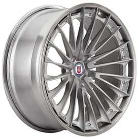 22" Staggered HRE Wheels S209 Frozen Dark Clear Center with Brushed Dark Clear Outer and Inner Forged Rims