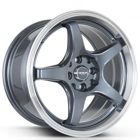 16" Versus Wheels VS005 Gunmetal with Machined Lip Rims