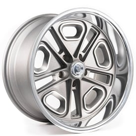20" Staggered Resto Wheel Co R102 Del Ray Textured Gunmetal Center with Milled Window and Diamond Cut Lip Rims 