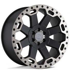 18" Black Rhino Wheels Warlord Matte Black with Machine Dark Tint Lip Crossover Rims