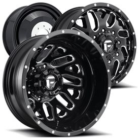 20" Fuel Wheels D581 Triton Dually Gloss Black Milled Off-Road Rims