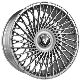 24" Vertini Wheels VL-2 Silver Brushed Floating Cap Flow Formed Rims 
