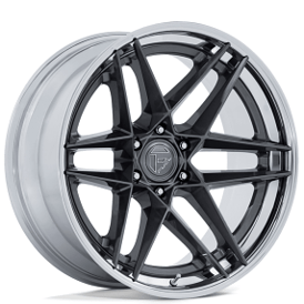 22" Fuel Wheels FC408 Flight Gloss Gunmetal with Chrome Lip Off-Road Fusion Forged Rims