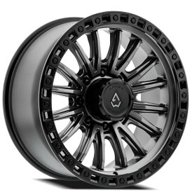 20" Arena Wheel Co A103 Mission Gunmetal Center with Satin Black Lip 8-Lug Off-Road Rims 