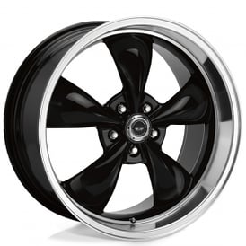 17" American Racing Wheels Modern AR105 Torq Thrust M Gloss Black with Machined Lip Rims