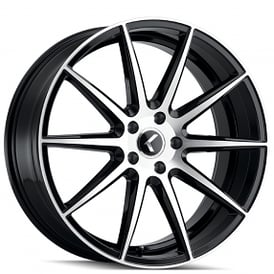 17" Kraze Wheels 194 Cosmos Gloss Black Machined Rims