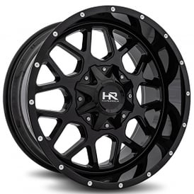 20" Hardrock Wheels H705 Gunner Gloss Black Off-Road Rims 