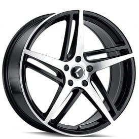 20" Kraze Wheels 195 Milano Gloss Black Machined Rims