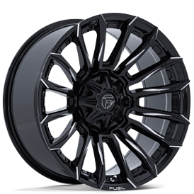 22" Fuel Wheels FC889 Blade Gloss Black Milled Off-Road Rims