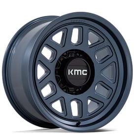 18" KMC Wheels KM451 Mesa Metallic Blue Off-Road Monoblack Forged Rims
