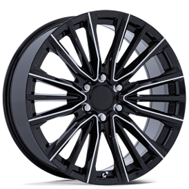 22" Performance Replicas Wheels PR223 Gloss Black Milled Rims