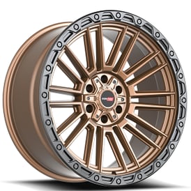 20" Vortek Off-Road VRT-604 Zeus Matte Bronze with Black Bead Ring Rims  