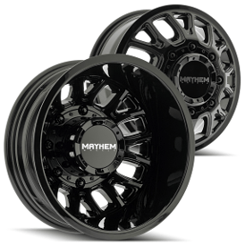 17" Mayhem Wheels 8107D Cogent Dually Gloss Black Off-Road Rims