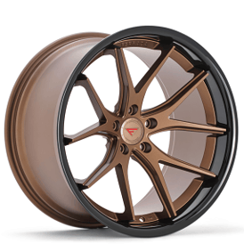 19" Ferrada Wheels FR2 Matte Bronze with Gloss Black Lip Rims