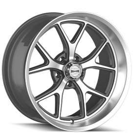 20" Ridler Wheels 661 Gloss Grey with Diamond Cut Face and Lip Rims