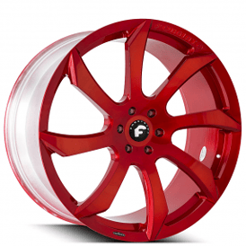 21" Forgiato Wheels Fondare-M Candy Red Forged Rims