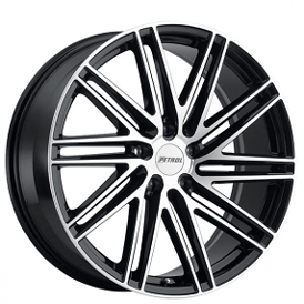 19" Petrol Wheels P1C Gloss Black with Machined Cut Face Rims 