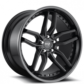 20" Staggered Niche Wheels M194 Methos Matte Black Face with Gloss Black Lip Polaris Slingshot / 3-Wheeler Rims