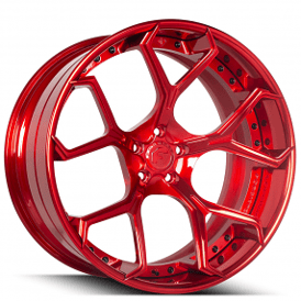 24" Forgiato Wheels Quadri-ECL Candy Red Forged Rims