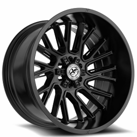 22" XF Off-Road Wheels XF-230 Satin Black Rims