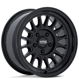 17" KMC Wheels KM733 Impact FFT Gloss Black Flow Formed Rims