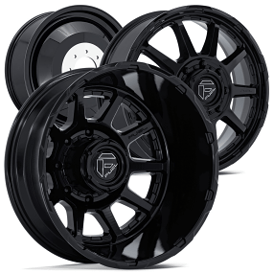 20" Fuel Wheels D911 Circuit Dually Gloss Black Off-Road Rims