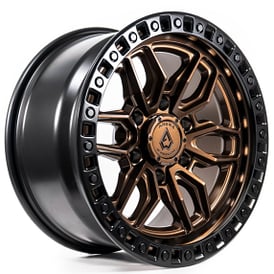 17" Arena Wheel Co A109 Hustle Smoked Bronze Center with Satin Black Lip 6-Lug Off-Road Rims 