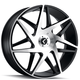 22x8.5" Kraze Wheels KR192 Phase Gloss Black Machined Rims