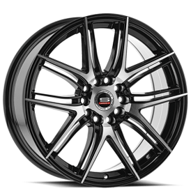 18" SPEC-1 Wheels SP-56 Gloss Black with Machined Rims 