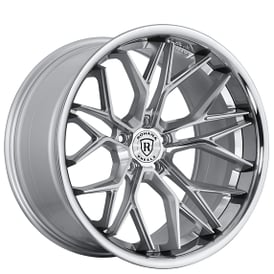 20" Rohana Wheels RFC3 Machined Silver with Chrome Lip Flow Formed Rims