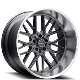22" Corsart Wheels R503 Kingpin Matte Gunmetal with Diamond Cut Lip Rims