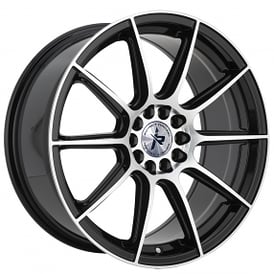 18" Impact Racing Wheels 502 Gloss Black with Machined Face Rims